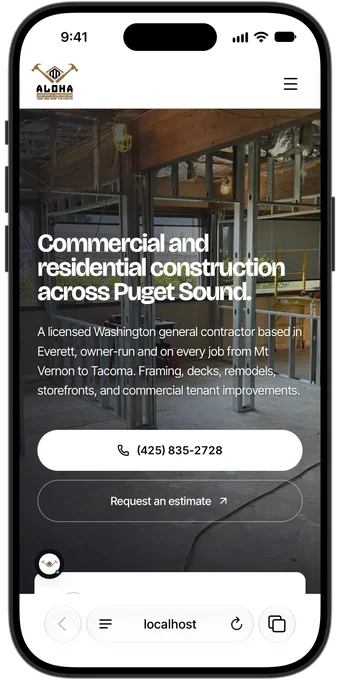 On an iPhone. Carpentry, Everett WA